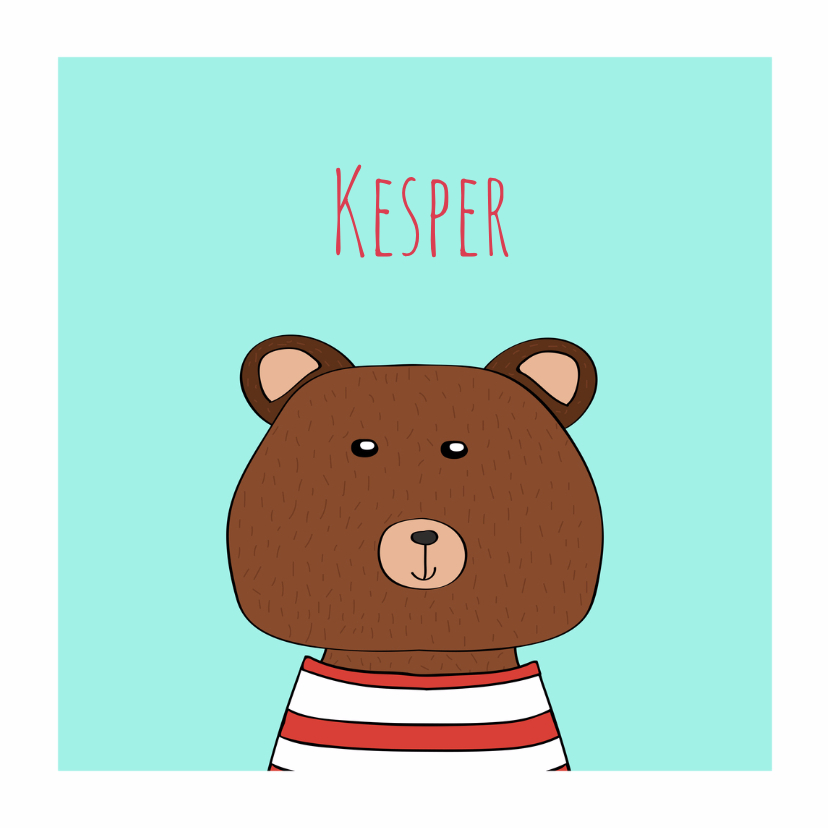 Geboortekaartje Kesper BerenHip! - Geboortekaartjes Geboortekaartjes - Geboortekaartje Kesper BerenHip!