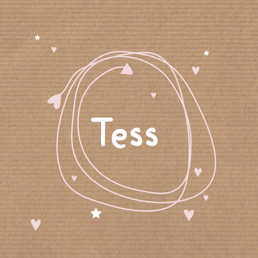 Geboortekaartje kraft Tess - Geboortekaartjes Geboortekaartjes - Geboortekaartje kraft Tess