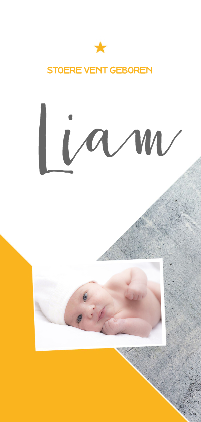 Geboortekaartje_Liam_ster - Geboortekaartjes Geboortekaartjes - Geboortekaartje_Liam_ster