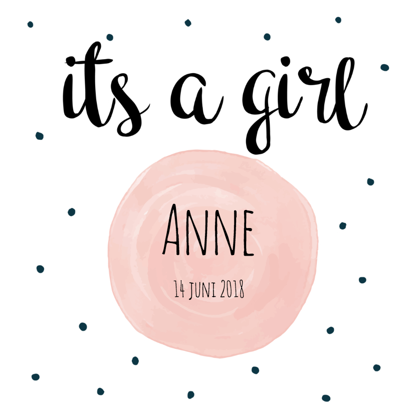 Geboortekaartje ME its a girl - Geboortekaartjes Geboortekaartjes - Geboortekaartje ME its a girl