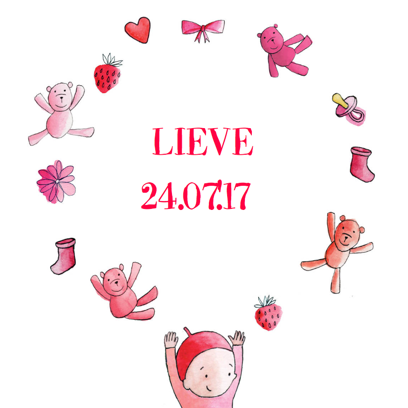 geboortekaartje meisje baby beren tekeningen - Geboortekaartjes Geboortekaartjes - geboortekaartje meisje baby beren tekeningen