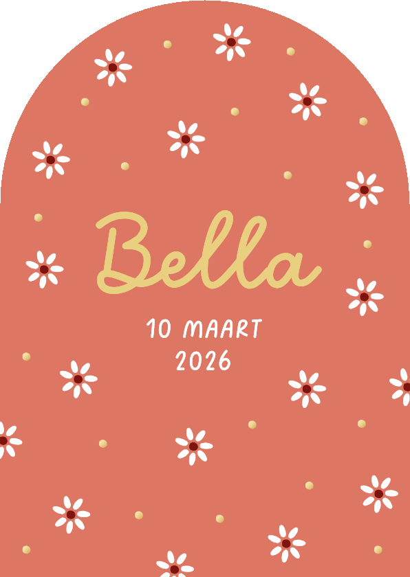 Geboortekaartje meisje bloemetjes stipjes lente vrolijk - Geboortekaartjes Geboortekaartjes - Geboortekaartje meisje bloemetjes stipjes lente vrolijk