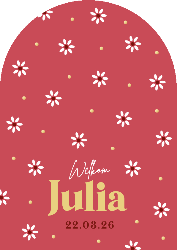 Geboortekaartje meisje lente bloemetjes goud lief patroon - Geboortekaartjes Geboortekaartjes - Geboortekaartje meisje lente bloemetjes goud lief patroon