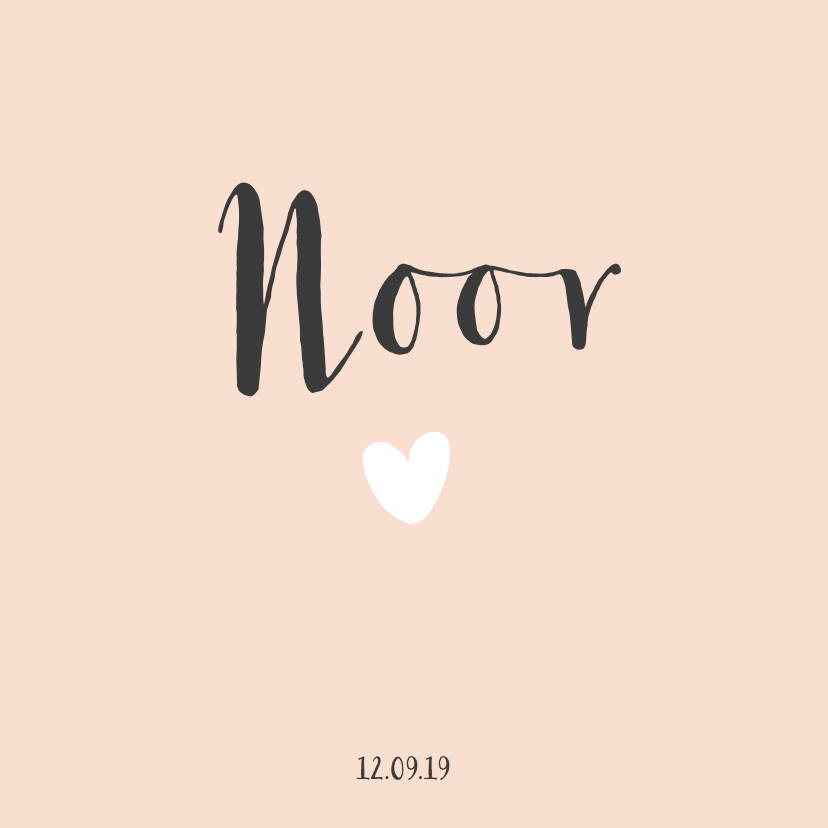 Geboortekaartje met hip lettertype - Geboortekaartjes Geboortekaartjes - Geboortekaartje met hip lettertype