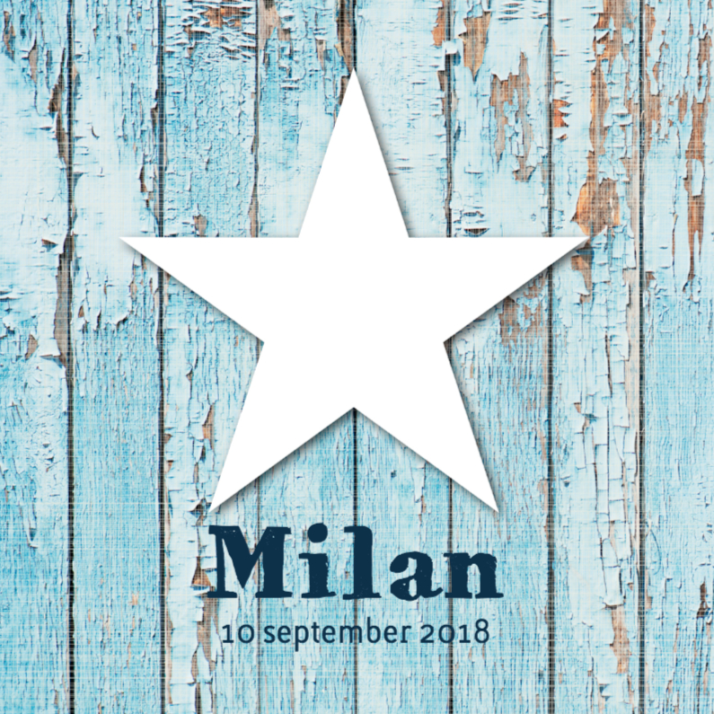 Geboortekaartje Milan - Geboortekaartjes Geboortekaartjes - Geboortekaartje Milan