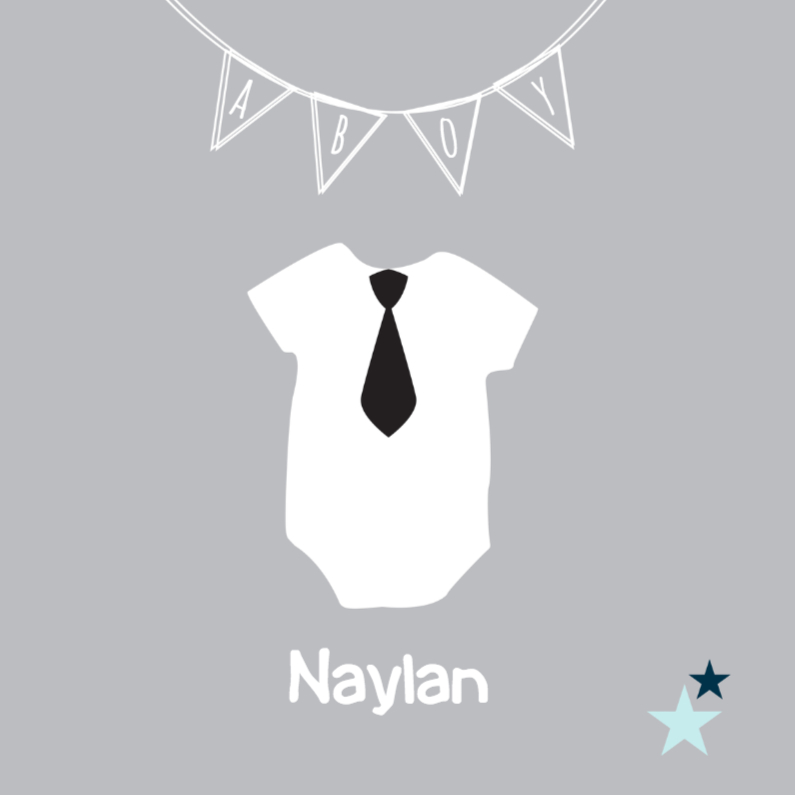 Geboortekaartje-rompertje-Naylan - Geboortekaartjes Geboortekaartjes - Geboortekaartje-rompertje-Naylan