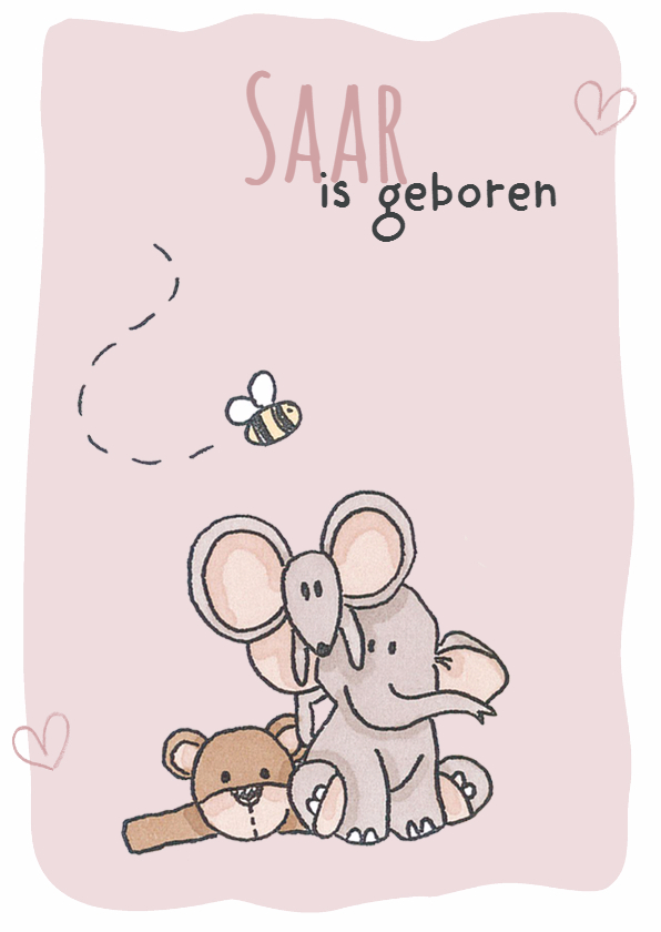 Geboortekaartje Saar LFZ - Geboortekaartjes Geboortekaartjes - Geboortekaartje Saar LFZ