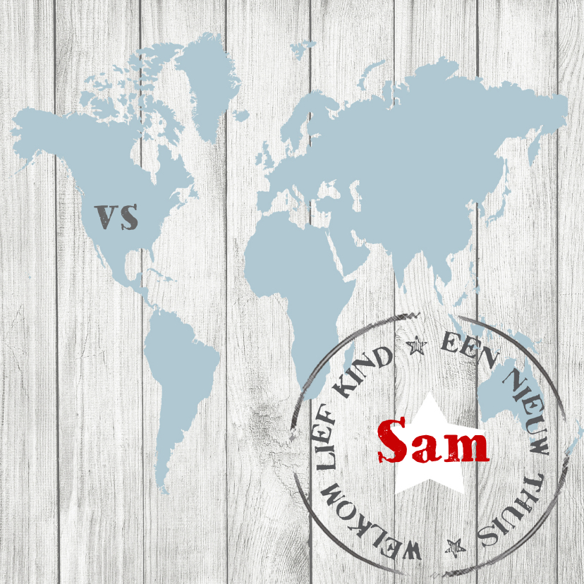 Geboortekaartje Sam - Geboortekaartjes Geboortekaartjes - Geboortekaartje Sam