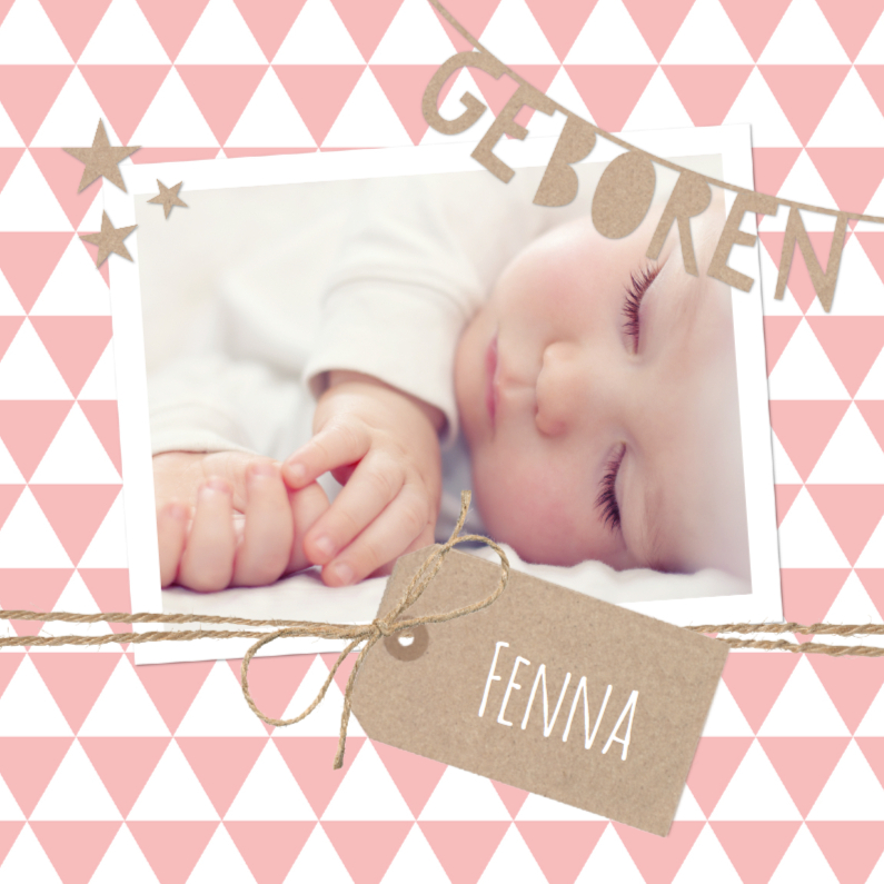 Geboortekaartje Slinger Fenna - Geboortekaartjes Geboortekaartjes - Geboortekaartje Slinger Fenna
