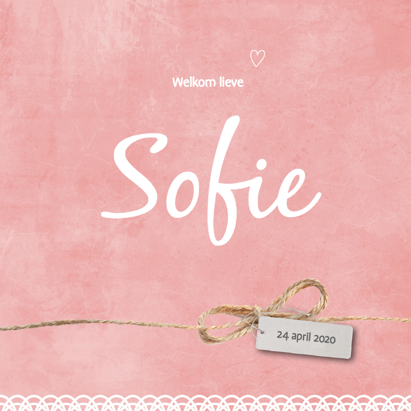 Geboortekaartje Sofie - SK - Geboortekaartjes Geboortekaartjes - Geboortekaartje Sofie - SK