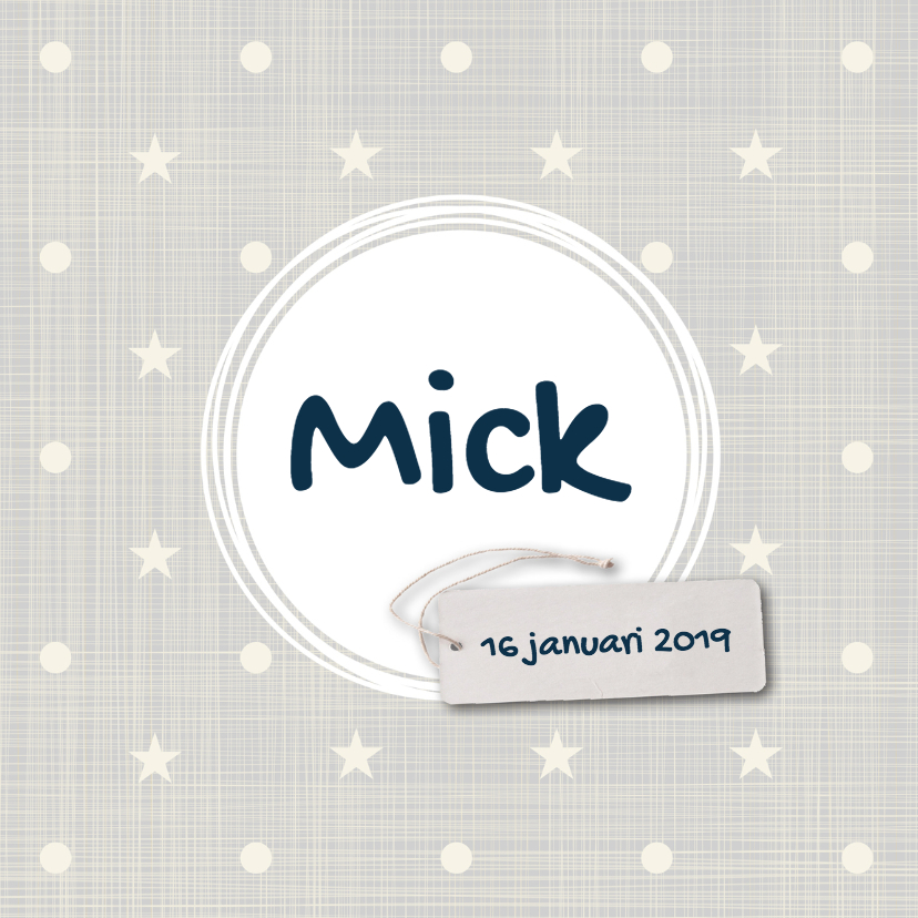 Geboortekaartje-sterren-Mick-SK - Geboortekaartjes Geboortekaartjes - Geboortekaartje-sterren-Mick-SK