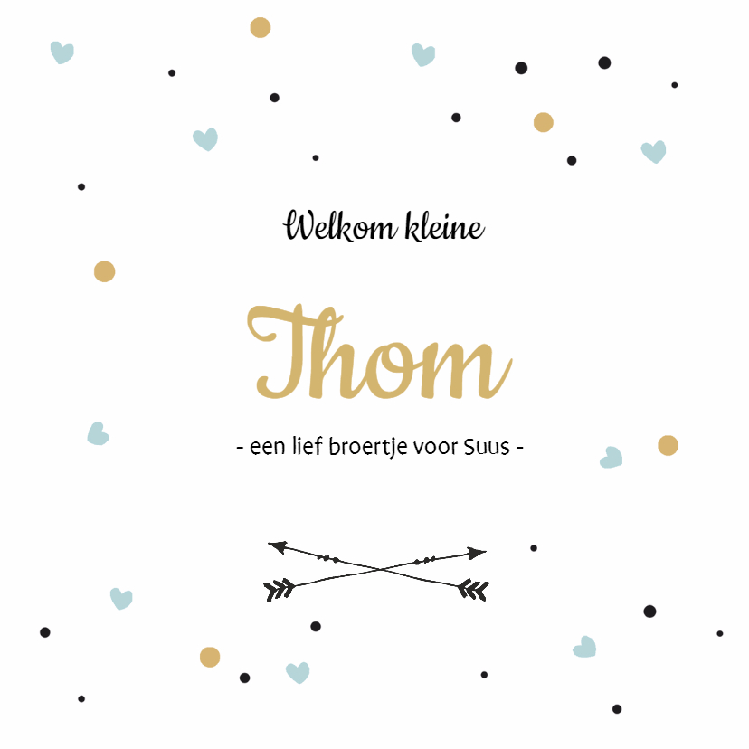 Geboortekaartje Thom hip - Geboortekaartjes Geboortekaartjes - Geboortekaartje Thom hip