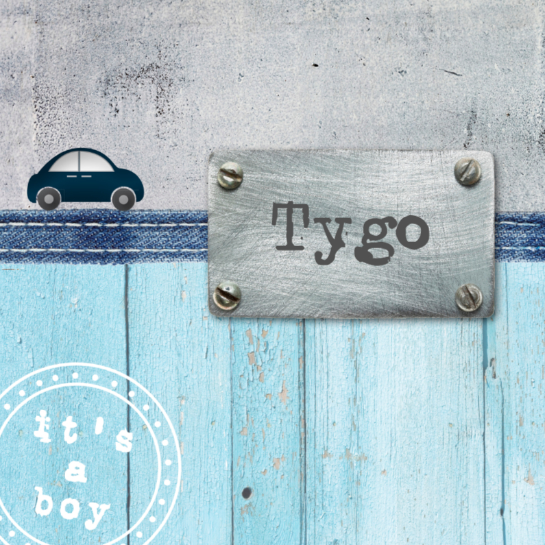 Geboortekaartjes - Geboortekaartje Tygo