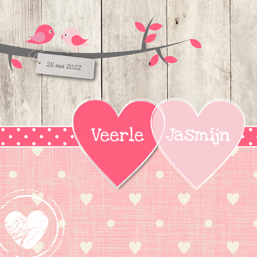 Geboortekaartje Veerle Jasmijn - Geboortekaartjes Geboortekaartjes - Geboortekaartje Veerle Jasmijn