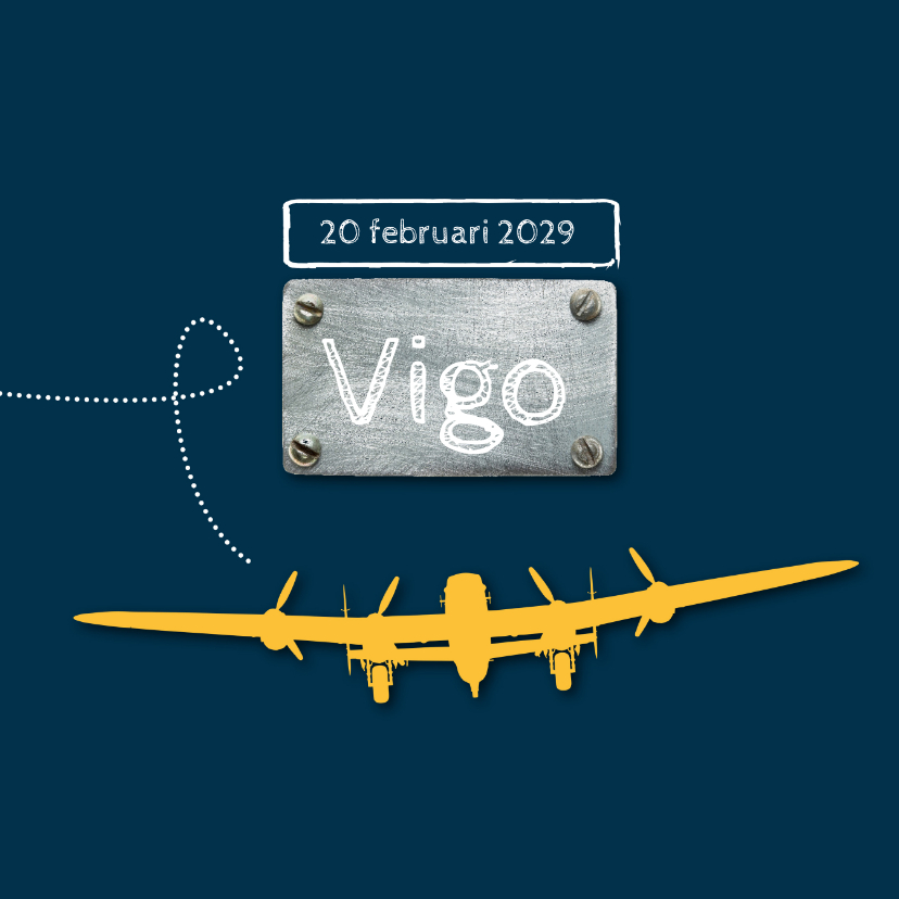 Geboortekaartje-vliegtuig-vigo - Geboortekaartjes Geboortekaartjes - Geboortekaartje-vliegtuig-vigo
