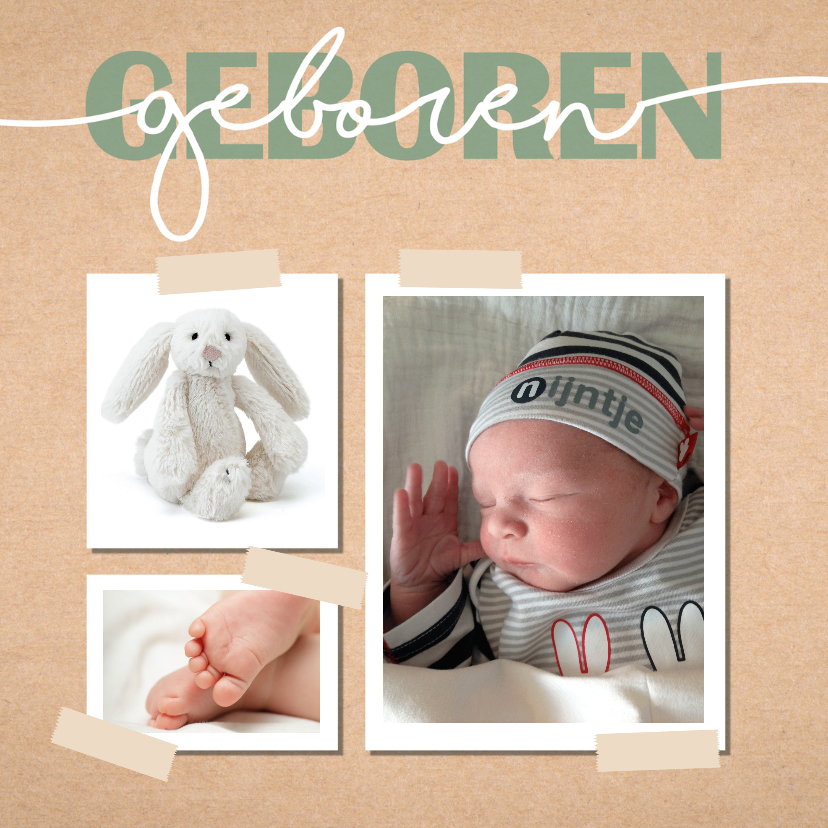 Geboortekaartje voor een stoere en lieve jongen - Geboortekaartjes Geboortekaartjes - Geboortekaartje voor een stoere en lieve jongen