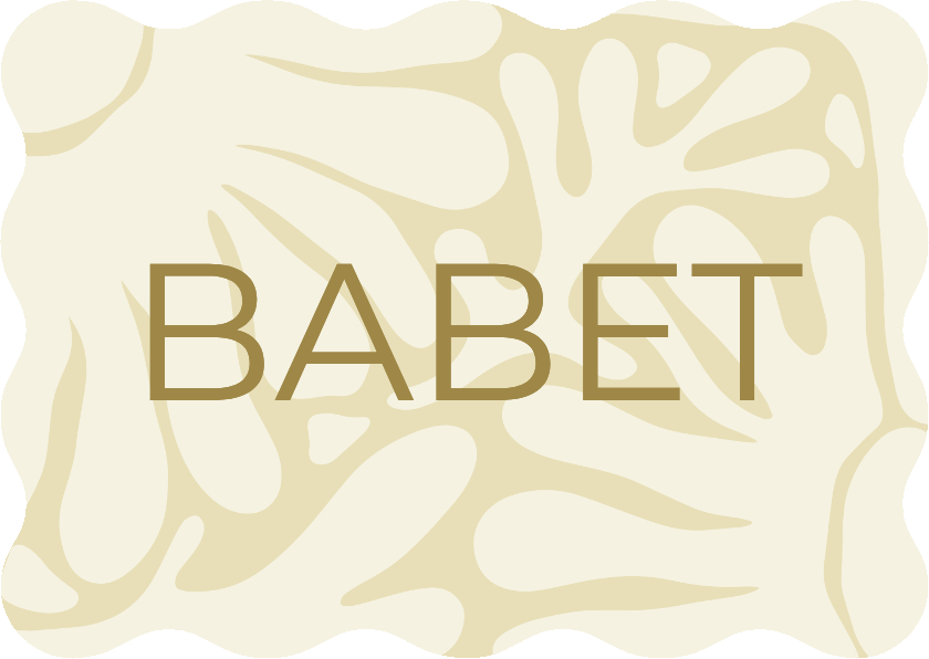 Geboortekaartjes - Golvend geboortekaartje abstracte bloemen naturel 