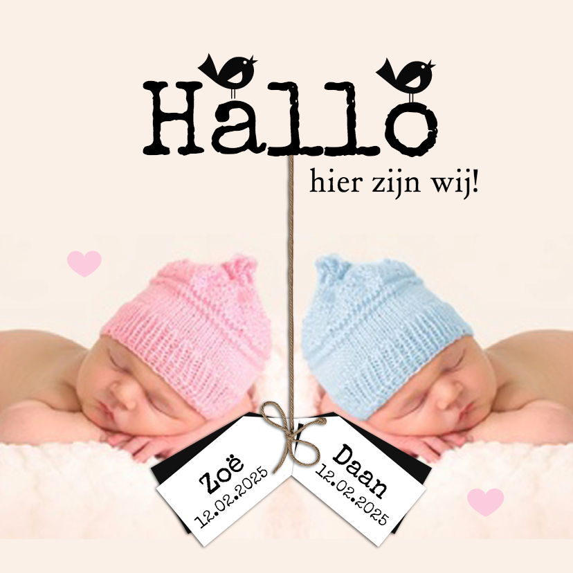 Hallo, hier zijn wij-isf - Geboortekaartjes Geboortekaartjes - Hallo, hier zijn wij-isf
