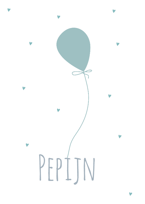 Hip geboortekaartje ballon j - Geboortekaartjes Geboortekaartjes - Hip geboortekaartje ballon j