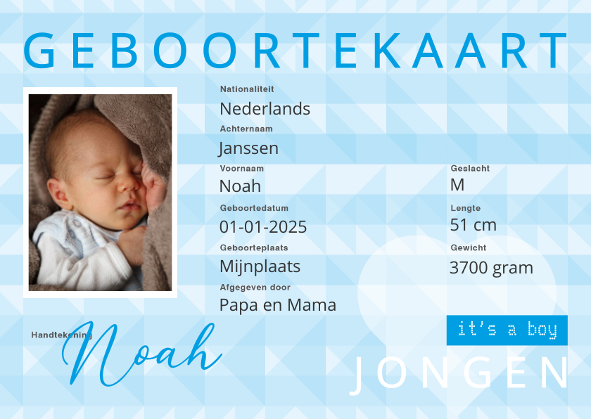 identiteitskaart geboorte jongen - Geboortekaartjes Geboortekaartjes - identiteitskaart geboorte jongen
