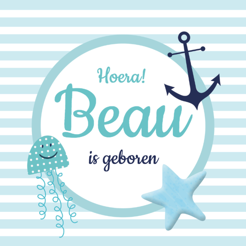 Jellyfish boy - Geboortekaartjes Geboortekaartjes - Jellyfish boy