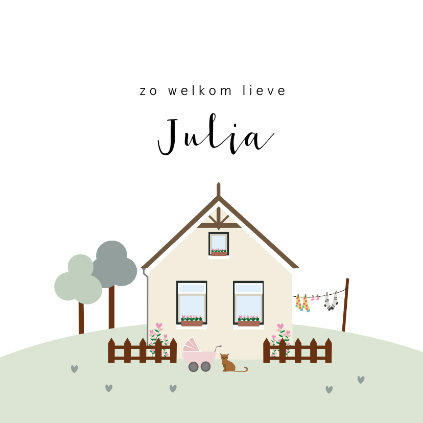 Landelijk geboortekaartje meisje - Geboortekaartjes Geboortekaartjes - Landelijk geboortekaartje meisje