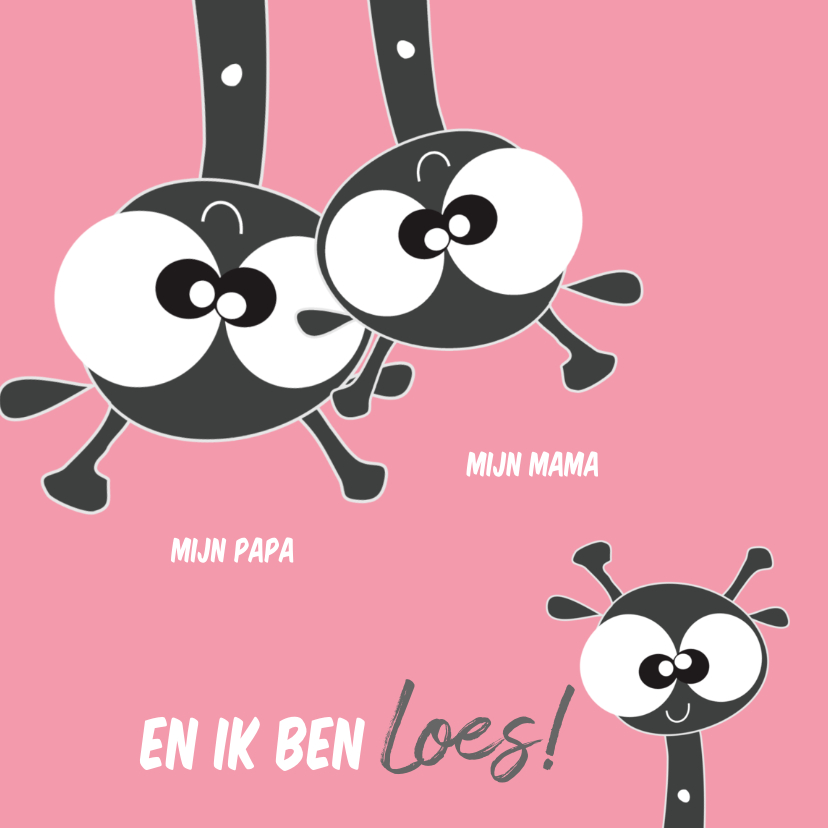 Leuk grappig geboortekaartje met gezin giraffe - Geboortekaartjes Geboortekaartjes - Leuk grappig geboortekaartje met gezin giraffe