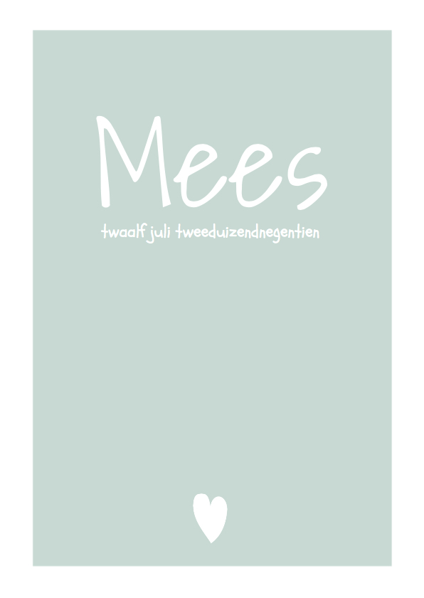 Lief en rustig geboortekaartje voor een jongen - Geboortekaartjes Geboortekaartjes - Lief en rustig geboortekaartje voor een jongen
