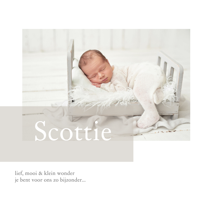 Lief geboortekaartje met foto voor een jongen en meisje - Geboortekaartjes Geboortekaartjes - Lief geboortekaartje met foto voor een jongen en meisje