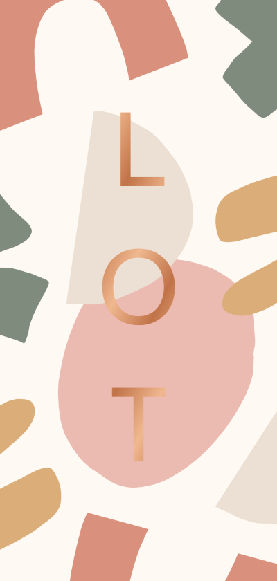 Lief geboortekaartje modern met abstracte vormen - Geboortekaartjes Geboortekaartjes - Lief geboortekaartje modern met abstracte vormen
