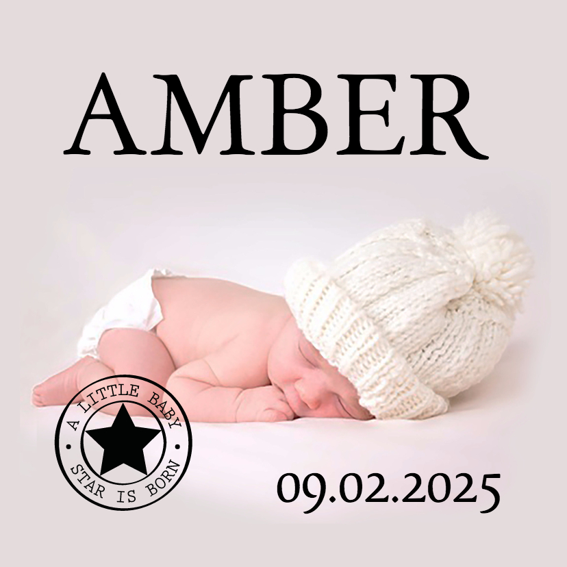 Naam en baby-isf - Geboortekaartjes Geboortekaartjes - Naam en baby-isf