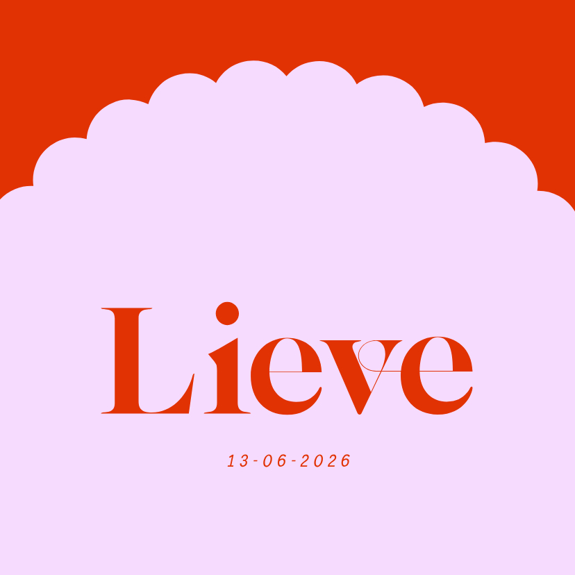 Geboortekaartjes - Opvallend hip geboortekaartje met cirkel rood en lila