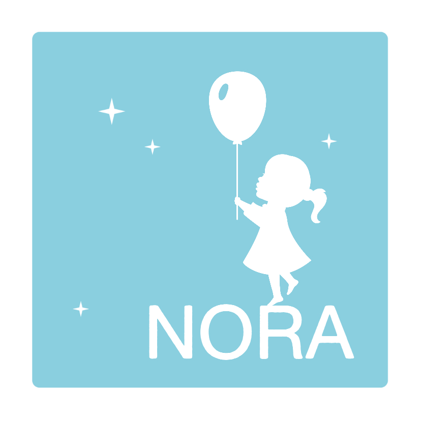 Silhouet geboortekaartje Ballon - Geboortekaartjes Geboortekaartjes - Silhouet geboortekaartje Ballon