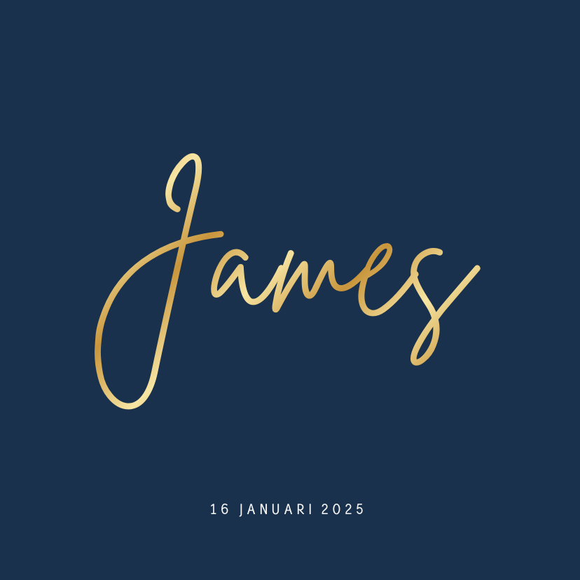 Stijlvol simpel geboortekaartje jongen met handschrift naam - Geboortekaartjes Geboortekaartjes - Stijlvol simpel geboortekaartje jongen met handschrift naam