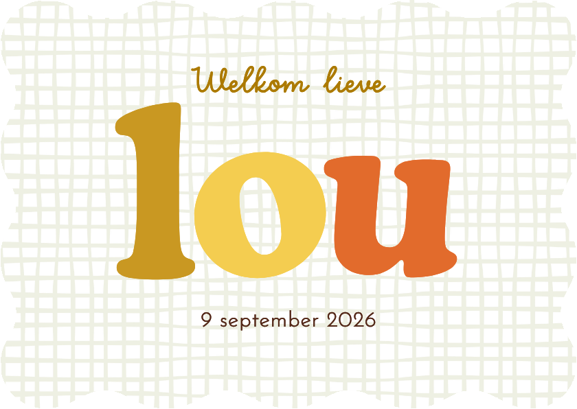 Geboortekaartjes - Trendy geboortekaartje wave kleurrijk blokpatroon stoer