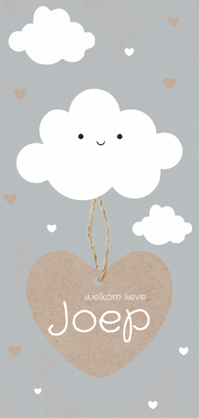 Wolken geboorte kaartje - Geboortekaartjes Geboortekaartjes - Wolken geboorte kaartje