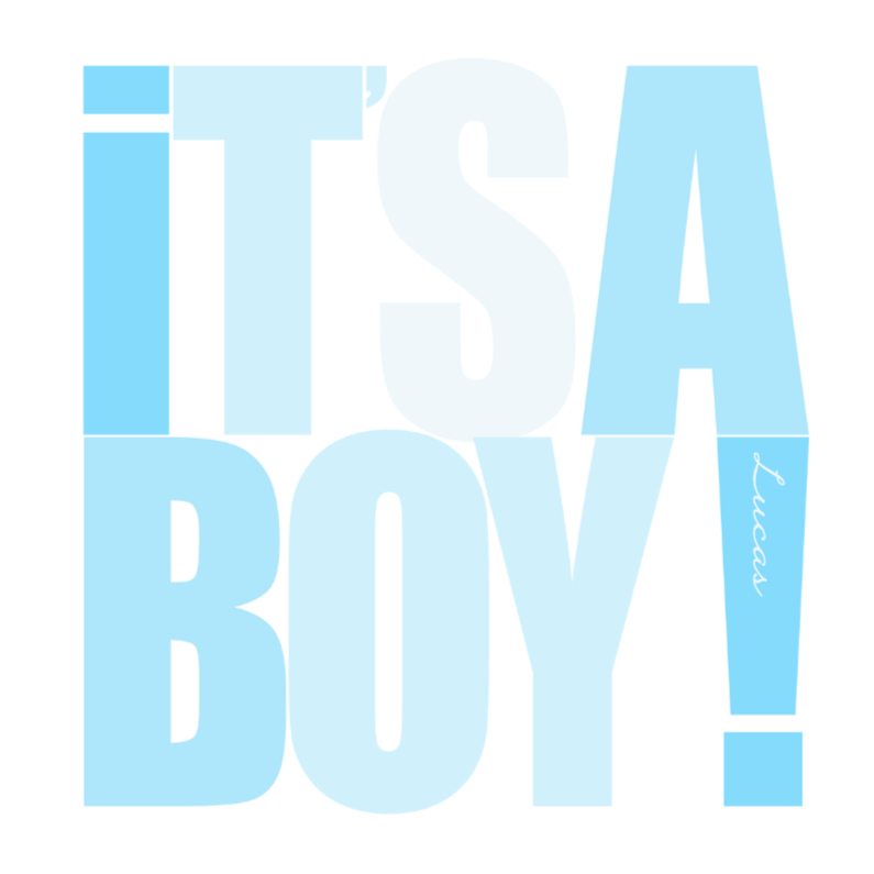 Woorden It's a Boy! Blauw - BK - Geboortekaartjes Geboortekaartjes - Woorden It's a Boy! Blauw - BK