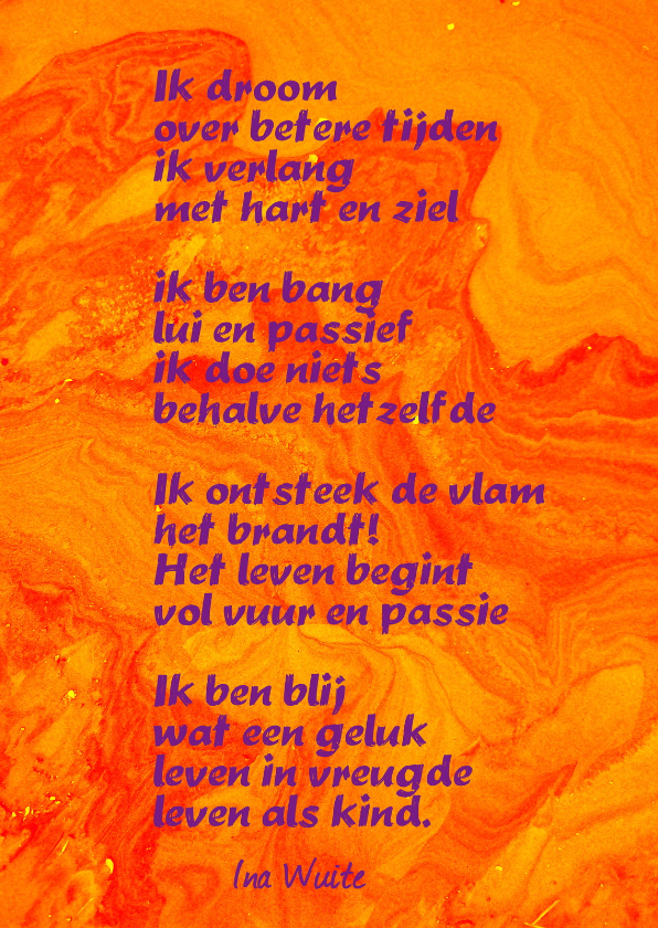 Gedicht Brandend verlangen - Gedichtenkaarten Gedichtenkaarten - Gedicht Brandend verlangen