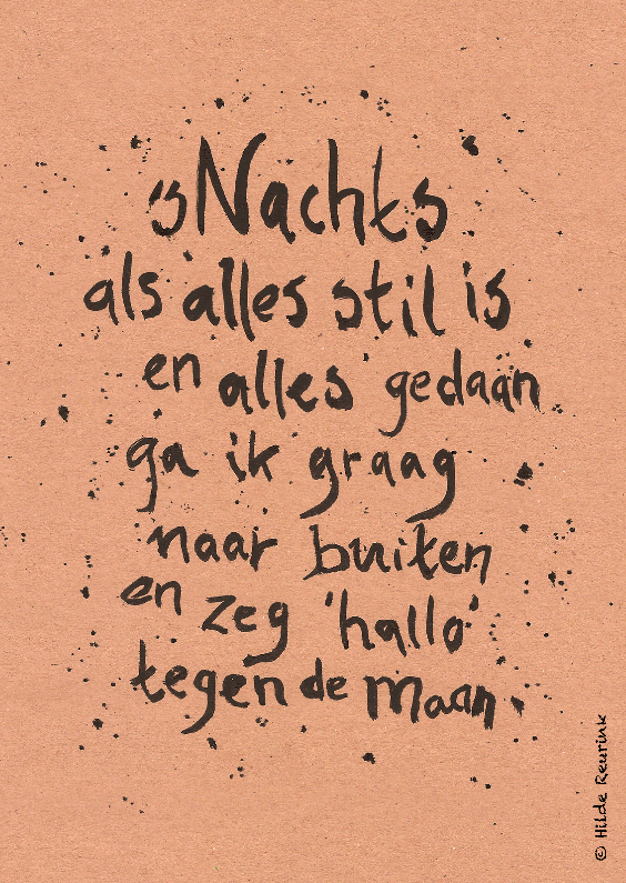 's Nachts als alles stil is - Gedichtenkaarten Gedichtenkaarten - 's Nachts als alles stil is