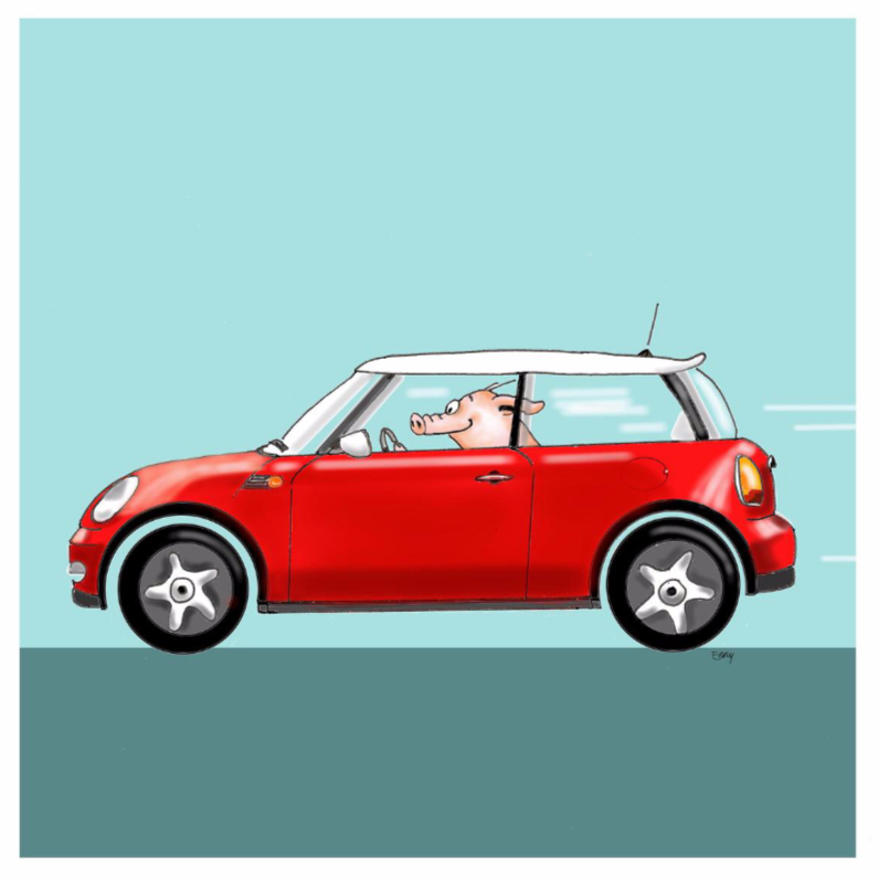 auto mini cooper rood - Geslaagd kaarten Geslaagd kaarten - auto mini cooper rood