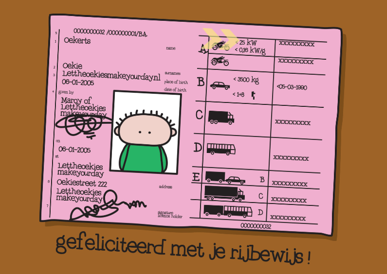 Felicitatie Rijbewijs Rijbewijs - Geslaagd kaarten Geslaagd kaarten - Felicitatie Rijbewijs Rijbewijs