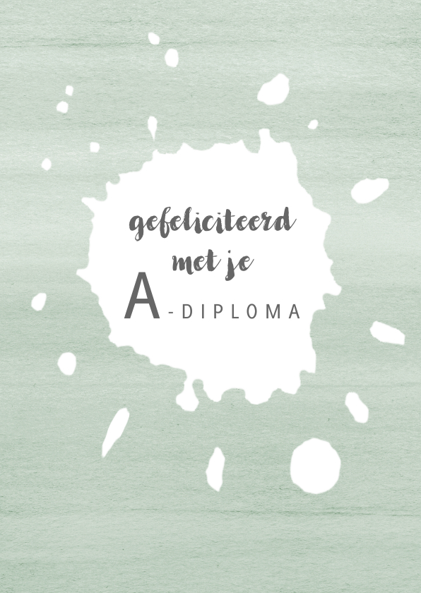 Geslaagd kaarten - Felicitatie zwemdiploma spetter, aanpasbare tekst