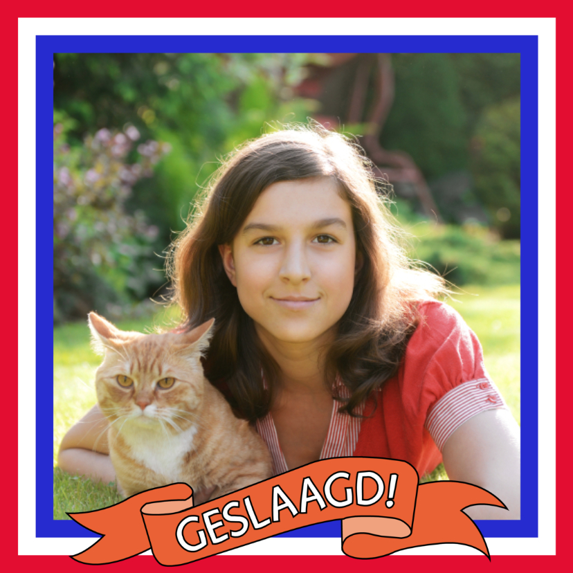 Geslaagd kaarten - Felicitatiekaart geslaagd met eigen foto