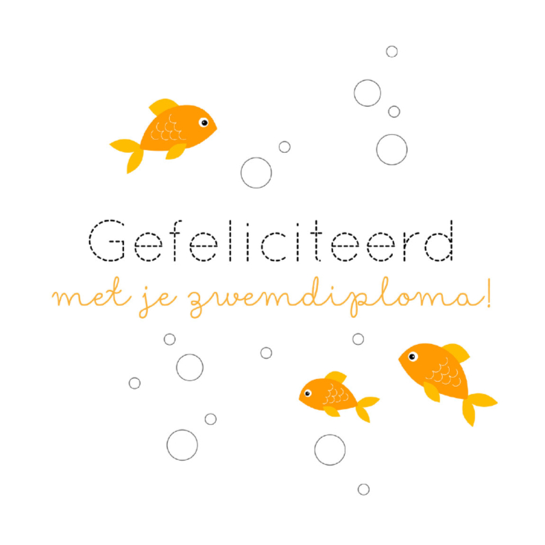 Gefeliciteerd zwemdiploma vis - Geslaagd kaarten Geslaagd kaarten - Gefeliciteerd zwemdiploma vis
