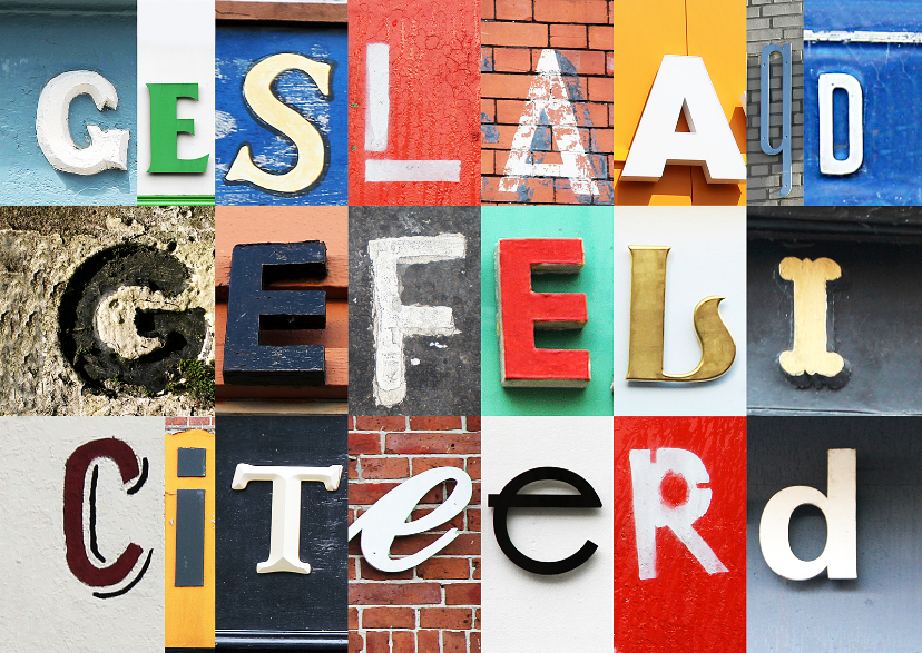 Geslaagd kaarten - Geslaagd gefeliciteerd letters