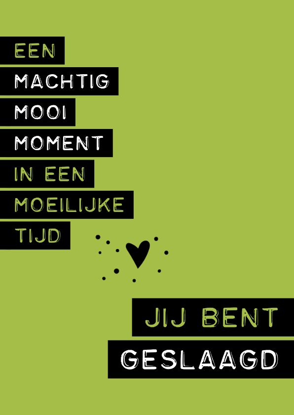 Geslaagd kaarten - Geslaagd in een moeilijke tijd