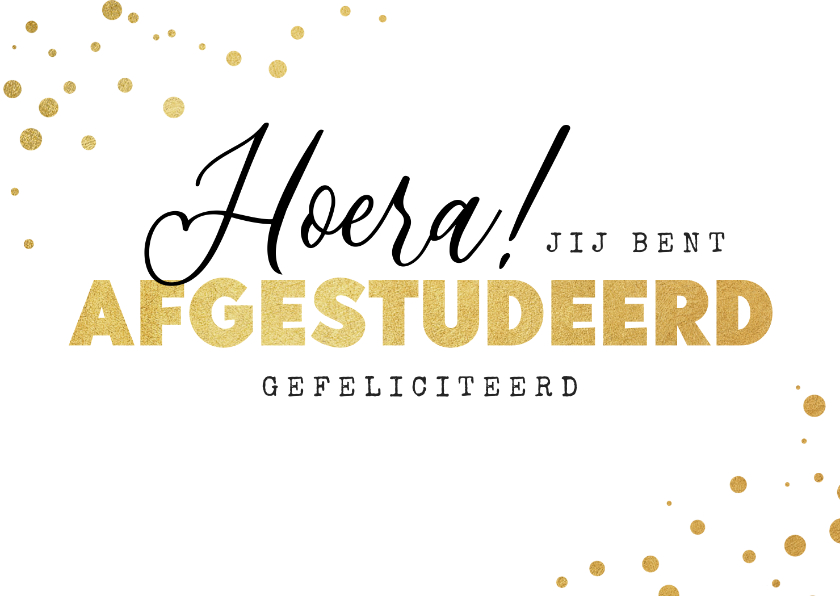 Geslaagd kaart afgestudeerd jongen meisje stijlvol goud - Geslaagd kaarten Geslaagd kaarten - Geslaagd kaart afgestudeerd jongen meisje stijlvol goud