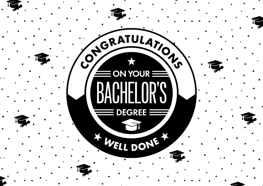 Geslaagd kaarten - Geslaagd kaart congratulations on your Bachelor's degree