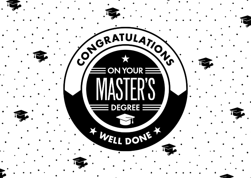 Geslaagd kaarten - Geslaagd kaart congratulations on your Master's degree