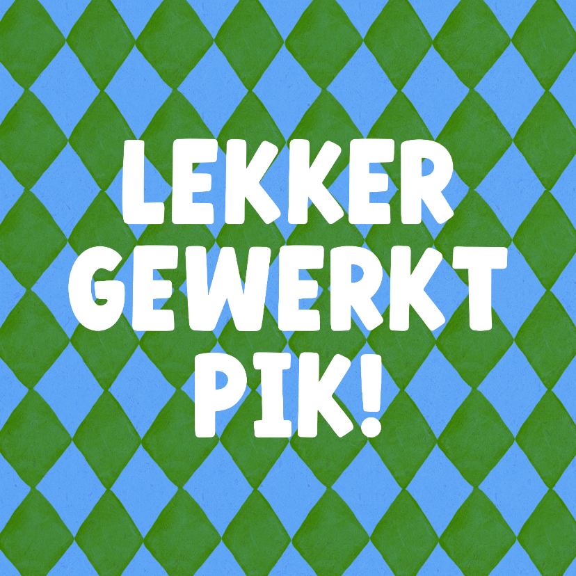 Geslaagd kaarten - Geslaagd kaart lekker gewerkt pik ruitjes diploma